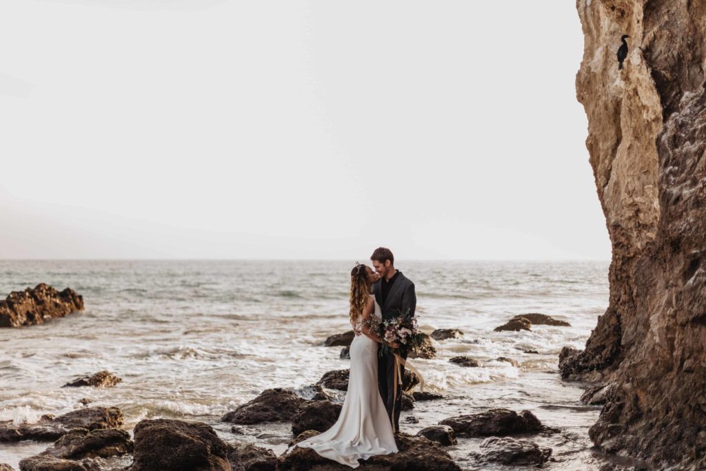 Adventure elopement at El Matador State Beach in California
